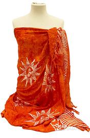 Pareo mare copricostume mare soli viscosa arancio