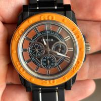 Orologio Breil nero e arancione