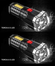 TORCE RICARICABILI A 5 LED DI ALTA POTENZA LOTTO 2