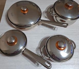 Set di pentole e casseruola in acciaio inossidabil