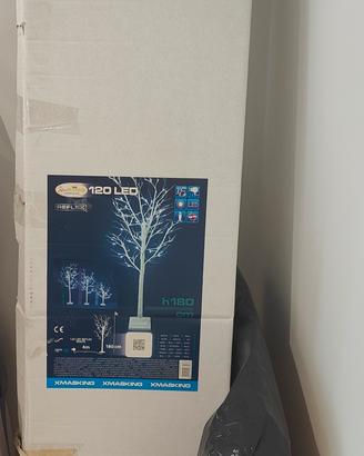 albero di natale led innevato