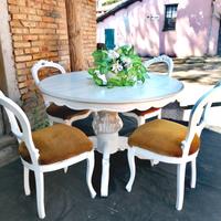  Tavolo tondo allungabile shabby chic 