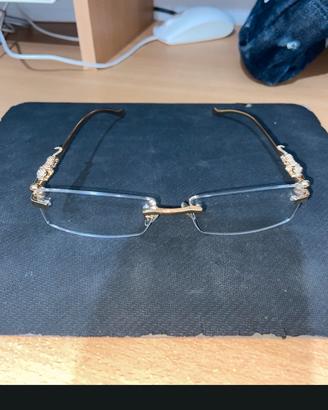 Occhiali Rimless Pantera Oro - Montatura Frameless
