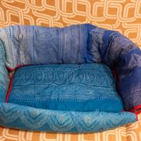 Ampia morbida per cane o gatto, con 2 cusci