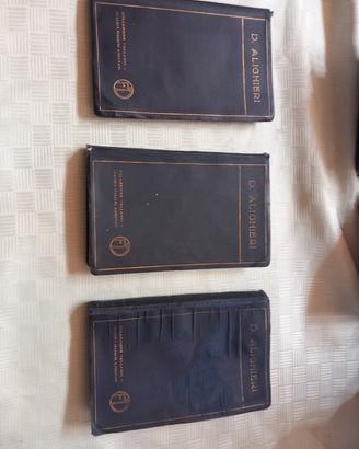 Lotto 3 Libri DANTE ALIGHIERI - Vallardi 1924 - Pa