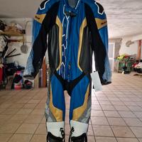 Tuta in pelle SPIDI Supersonic Pro Blu-Oro -tg.54