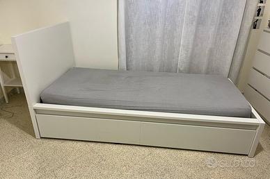 Letto singolo + doghe + materasso singolo