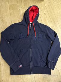 felpa superdry blu vintage