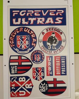 10 ADESIVI FOREVER ULTRAS BOLOGNA 