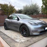 Tesla Model Y Performance 06/2023 Argento/bianchi