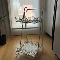 Carrellino ferro battuto porta oggetti/fiori nuovo
