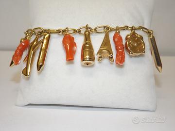 Bracciale oro e corallo gr. 22.25