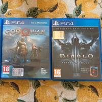 3x PS4 God of War - Diablo 3 ultimate evil edition