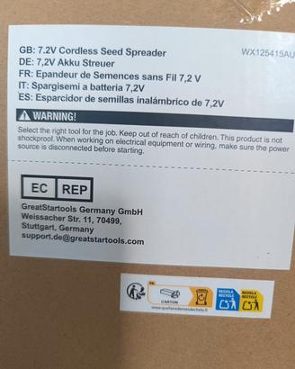 Spargi concime o semi elettrico 