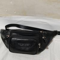 marsupio the bridge nero in pelle 