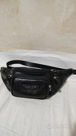 marsupio the bridge nero in pelle 