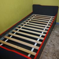 letto singolo con contenitore camera PlayStation 