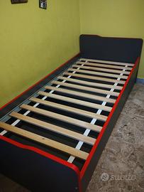 letto singolo con contenitore camera PlayStation 