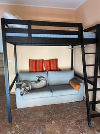 Letto a castello + materasso IKEA (come nuovo)