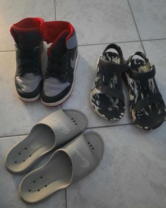 scarpe ciabatte Nike e sandali Teva 