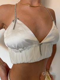 Zara top nuovo S con strass