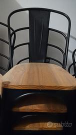 Sedie metallo e legno