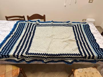 Coperta lana fatta a mano uncinetto