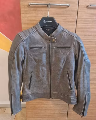 GIACCA MOTO IN PELLE TRAFORATA MOD. CARBURO