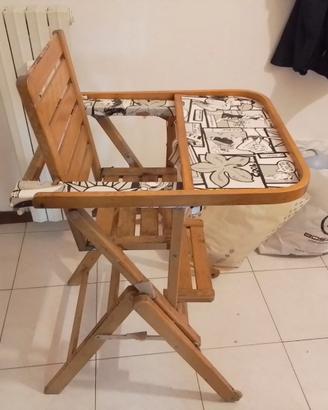 Seggiolone e lettino in legno foppa pedretti bici