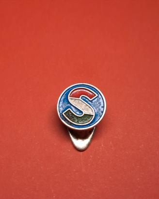 spilla smaltata vintage stemma pin Seo Borgaro