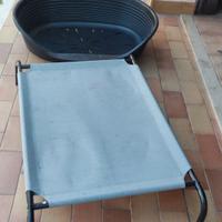 Lettino per cani + cesta per cuccia