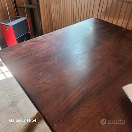 tavolo legno massello noce 