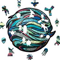 Ewa Wooden Puzzle 3D Pianeta Blu"L" 330pcs