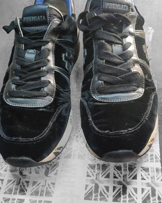 sneaker donna Premiata velluto nero size 38