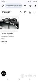 Portapacchi Bagagliera Thule Canyon XT