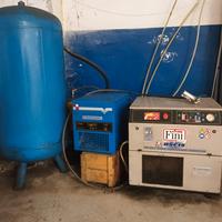 Compressore FINI con serbatoio ed essiccatore OMI