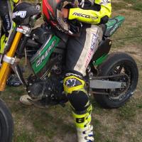 Pit bike 140 con set di protezioni set cerchi cros