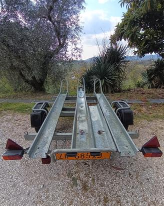 Carrello rimorchio moto 3 posti 
