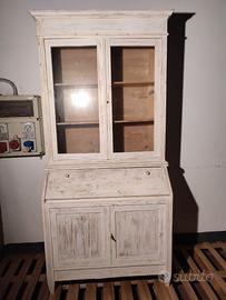 Secretaire con Vetrina in Stile Gustaviano Svedese