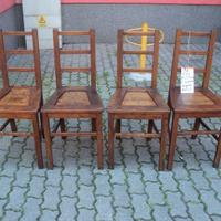 Sedie rustiche in massello di ciliegio