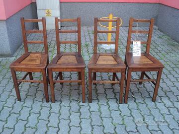 Sedie rustiche in massello di ciliegio