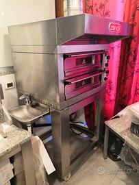 Forno elettrico a doppia camera per pizze