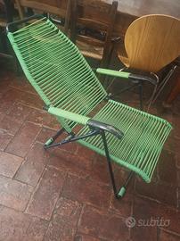 sedia sdraio spaghetti anni 60/70