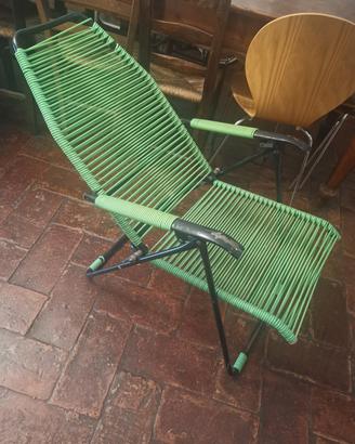 sedia sdraio spaghetti anni 60/70
