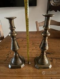 Candelabri antichi vittoriani in ottone