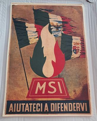 Poster/Manifesto MSI "Aiutateci a difendervi"
