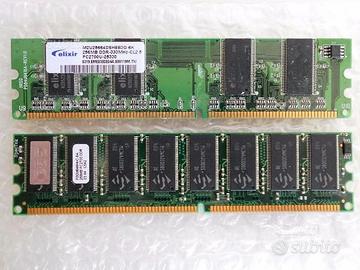 2 banchi ram ddr 333mhz da 256mb cadauno tot 512mb