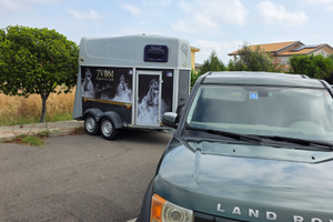 Trailer doppio asse due cavalli