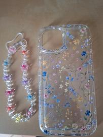 Cover iPhone 15 trasparente motivo Floreale