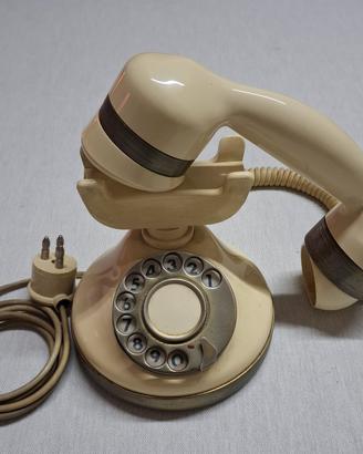 Telefono vintage a disco TELCER placcato oro 18K –